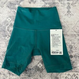 NWT lululemon athletica wunder train shorts Teal lagoon size 0